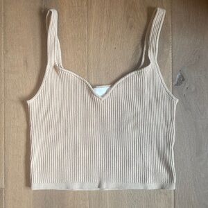 Sandy brown tank top from H&M- ribbed like material